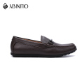 Custom Black Full Grain Leather Men Driving Shoes Moccasin Loafers